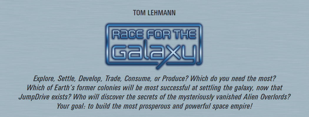 Race for the Galaxy rulebook intro